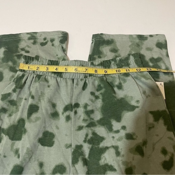 NWT Guns N Roses Sweatpants Green Tie Dye Print New Elastic Waist Rock Band Y2K - Picture 9 of 17